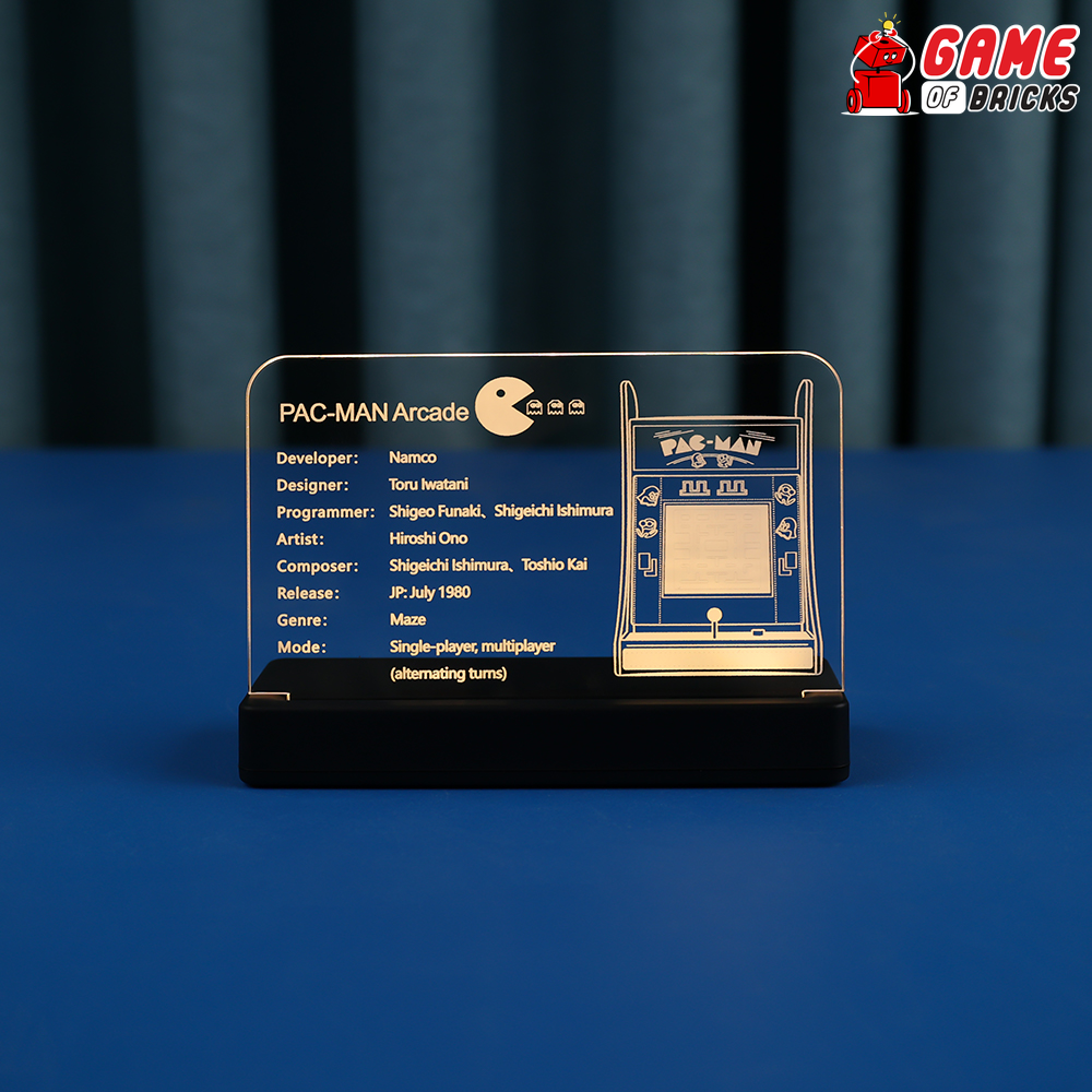 LED Nameplate for LEGO PAC-MAN Arcade 10323