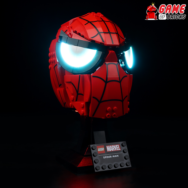 Spider Man's mask LEGO lights