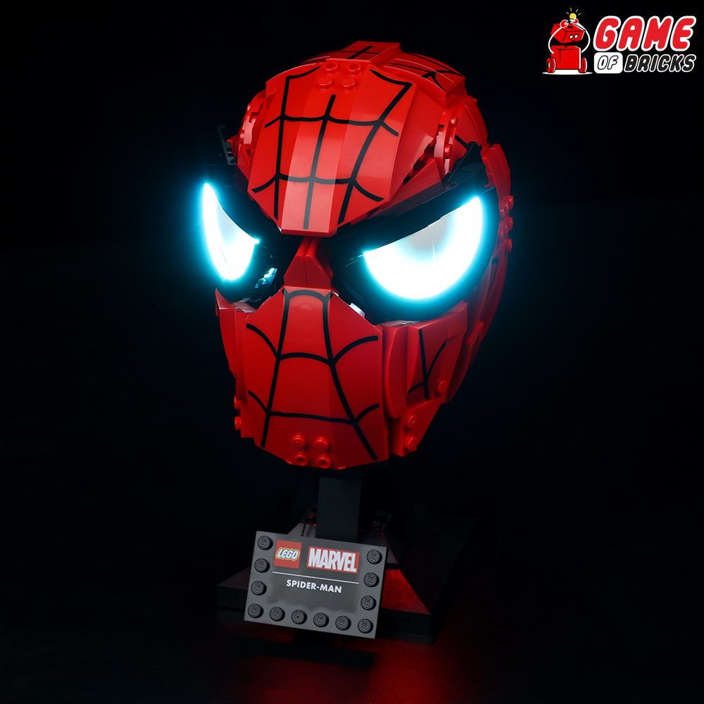 LEGO lights for the mask of Spider Man