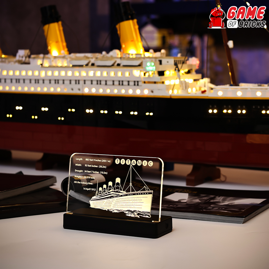 LED Nameplate for LEGO Titanic 10294