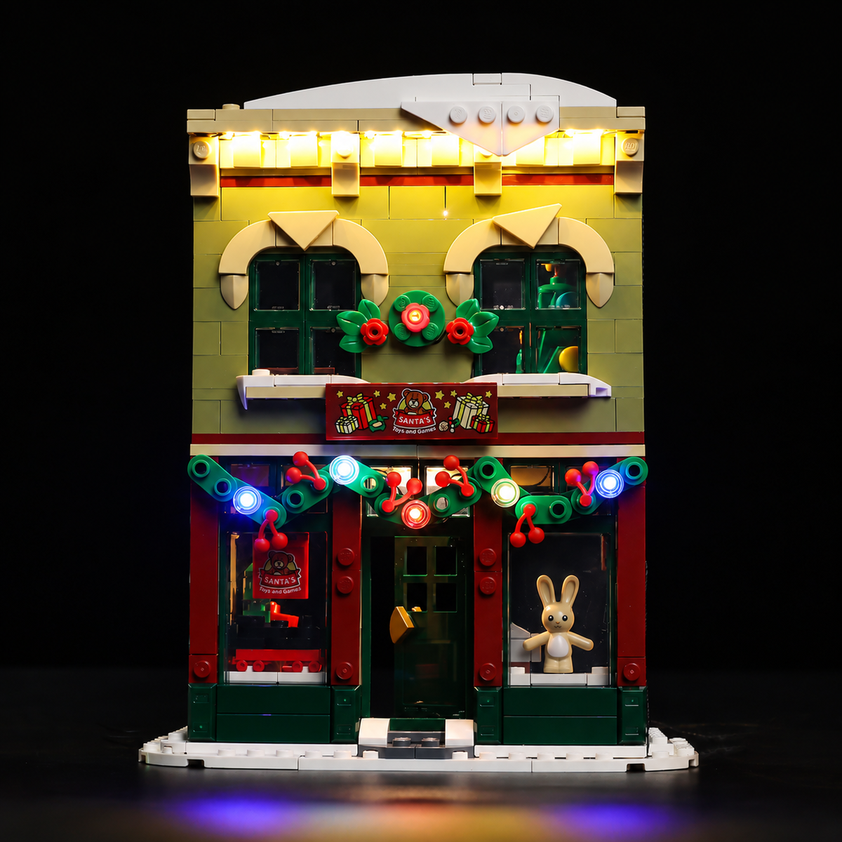 LEGO® Holiday Main Street 10308 light kit: the toy shop window.