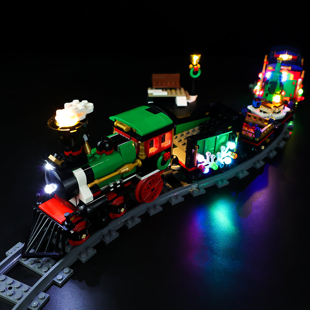 Lego winter store train set