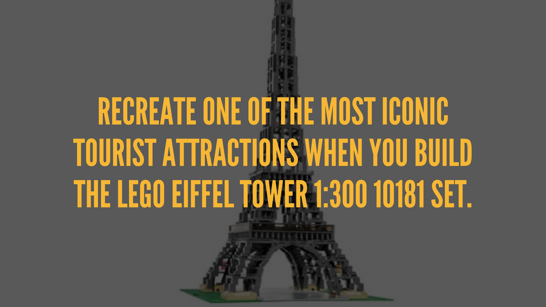 Recreate one of the most iconic tourist attractions when you build the LEGO Eifel Tower 1:300 10181 Set.