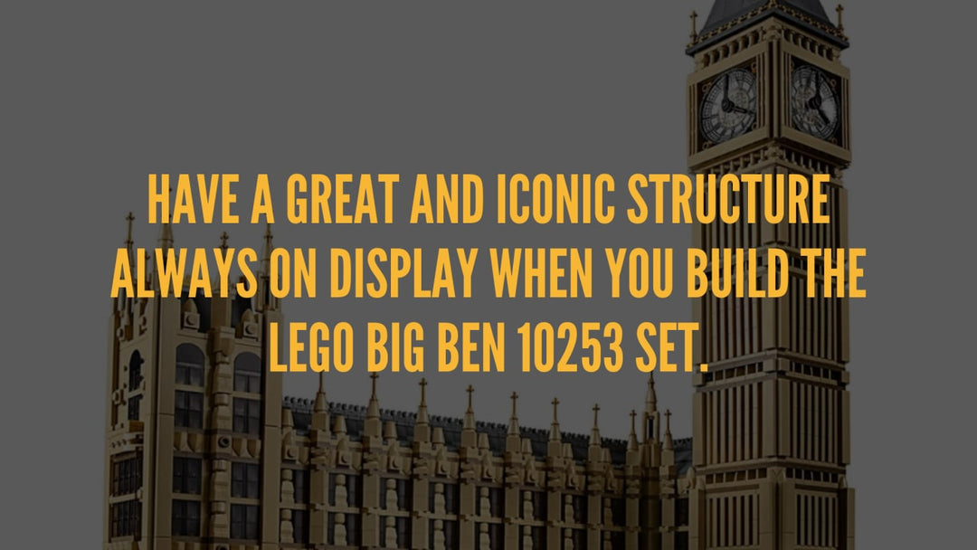 Have a great and iconic structure always on display when you build the LEGO Big Ben 10253 Set.