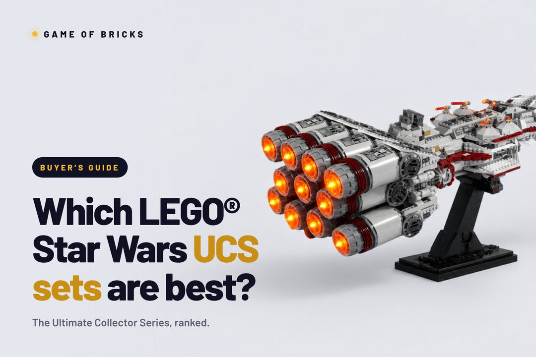 LEGO® Star Wars UCS Rebel Blockade Runner lit with a Game of Bricks light kit