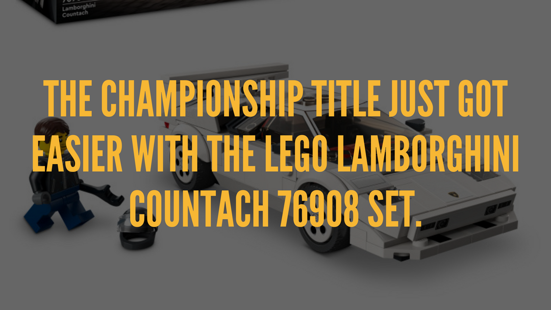 The championship title just got easier with the LEGO Lamborghini Countach 76908 Set.