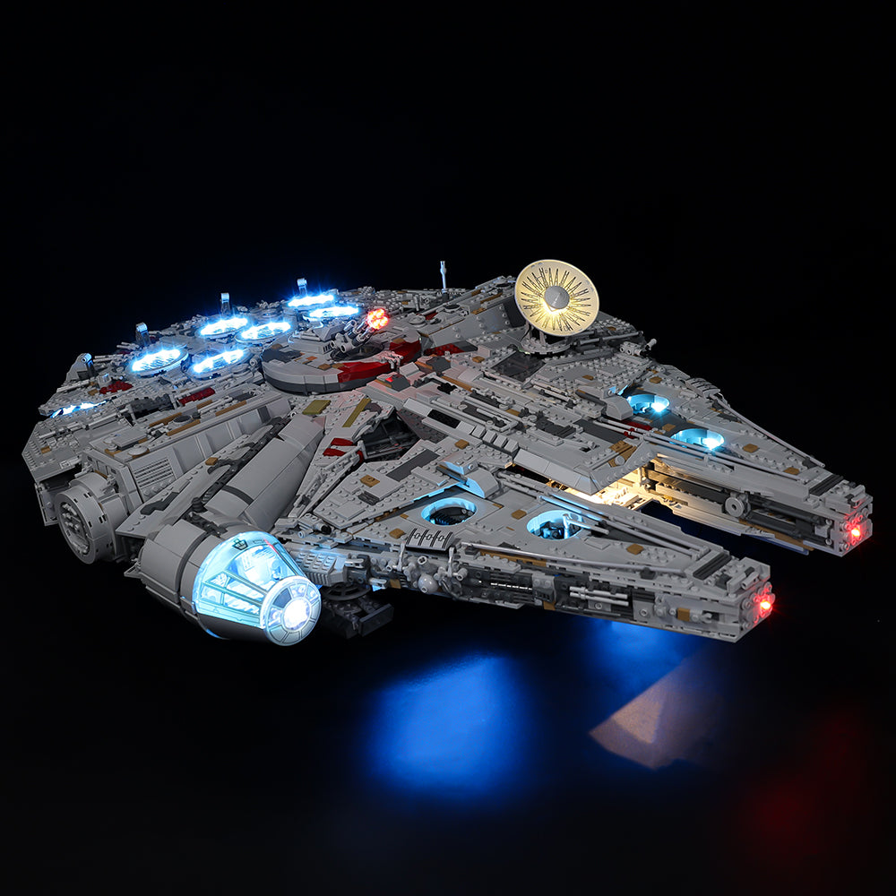 Lego millennium falcon led sales lights