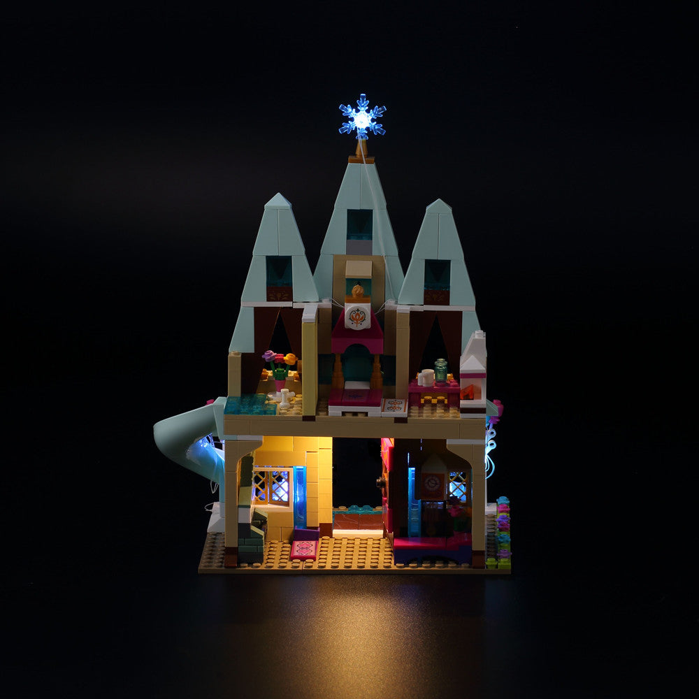 Lit rooms inside LEGO® Arendelle Castle Celebration 41068