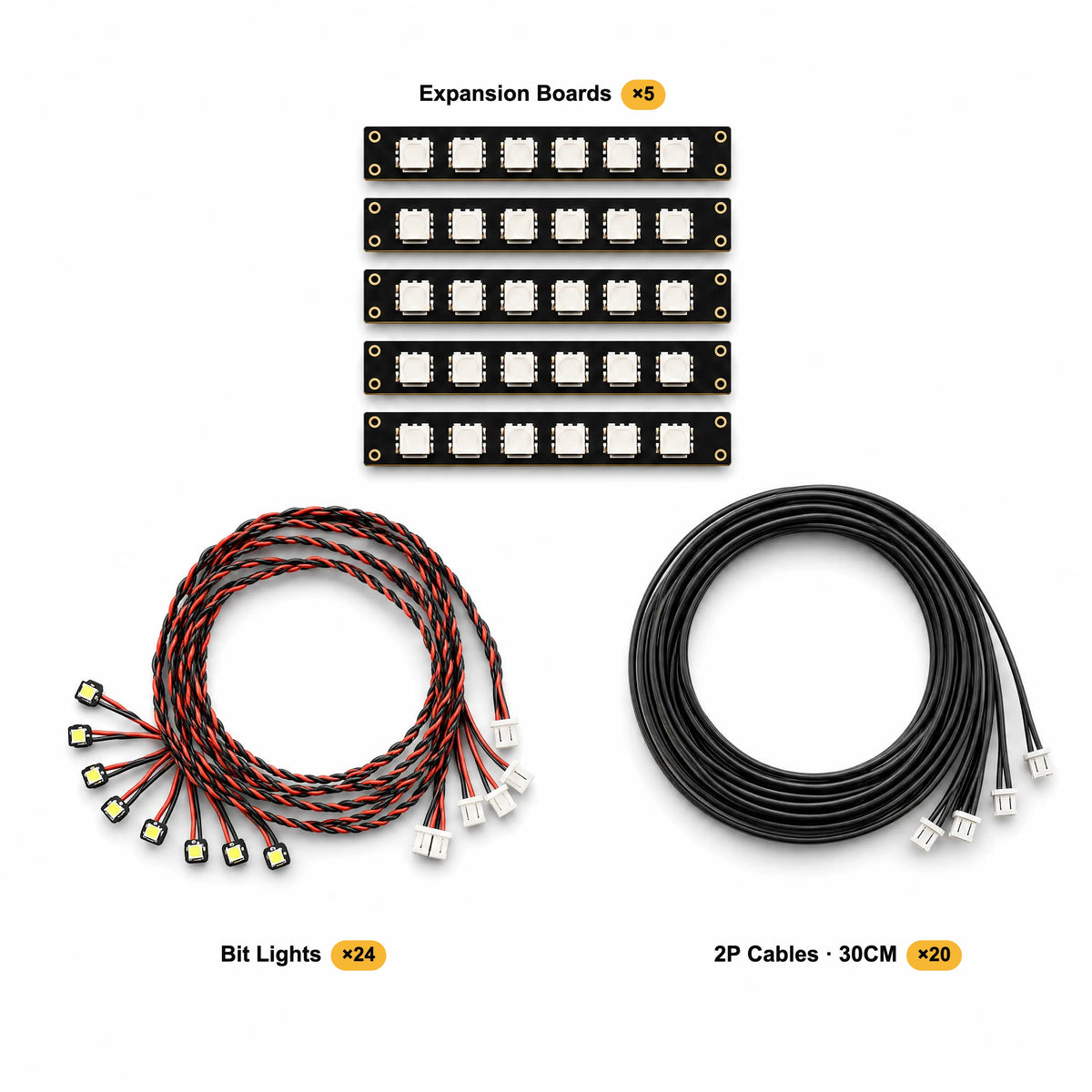 Lighting Expansion Pack for LEGO® — contents with quantities