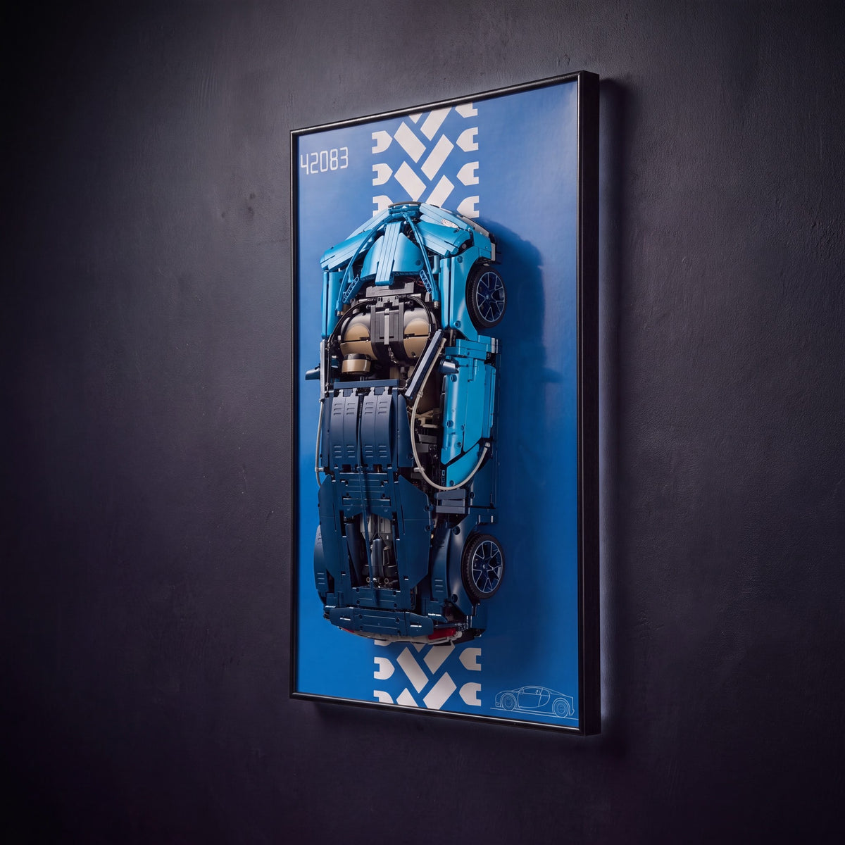 Bugatti Chiron 42083 wall mount - angled