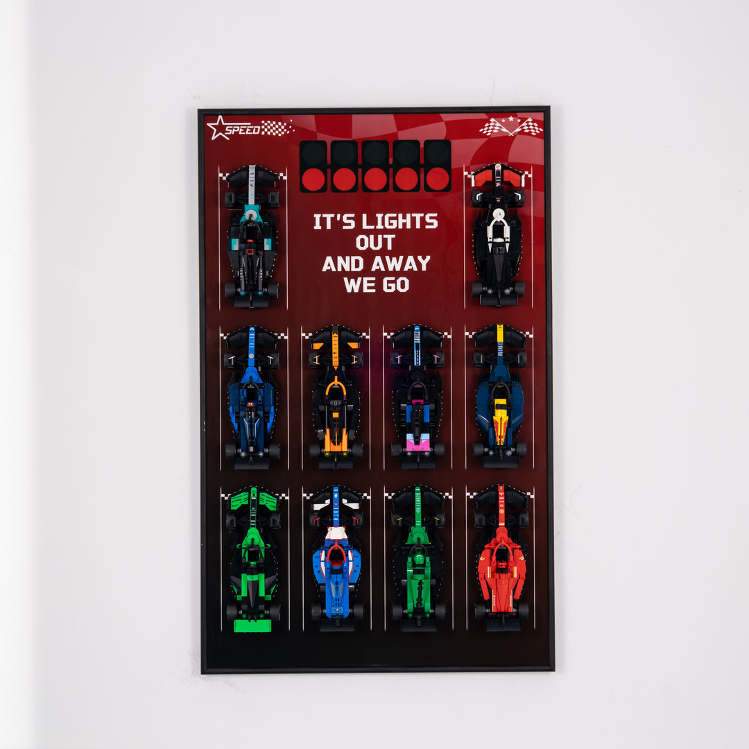 Display Wall-Mount for LEGO F1 Race Car 77242-77251