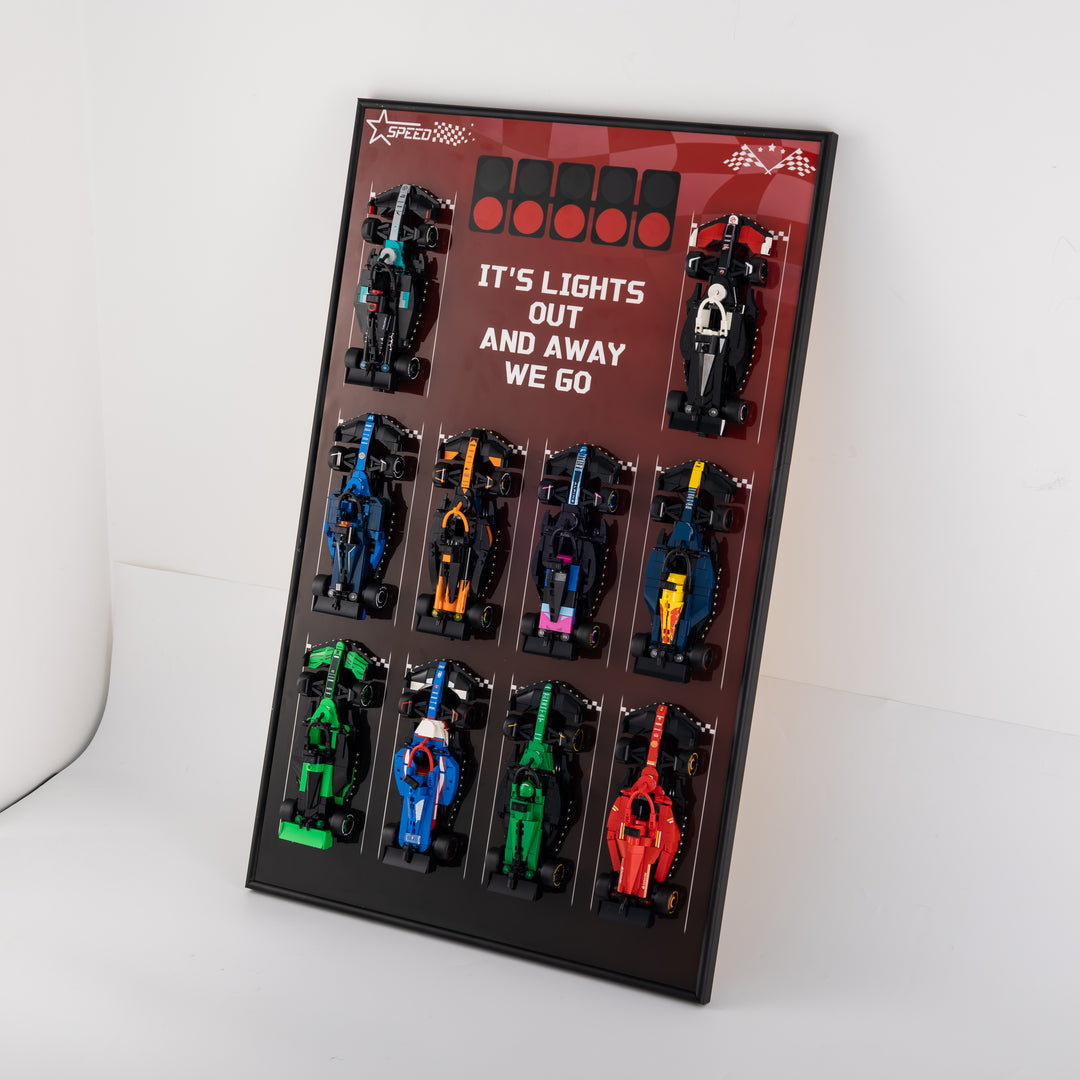 Display Wall-Mount for LEGO F1 Race Car 77242-77251