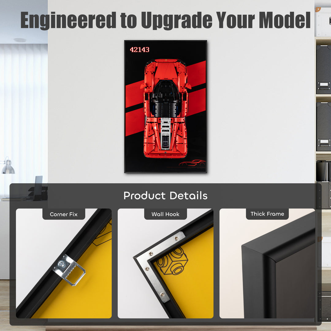 Display Wall-Mount for LEGO Ferrari Daytona SP3 42143