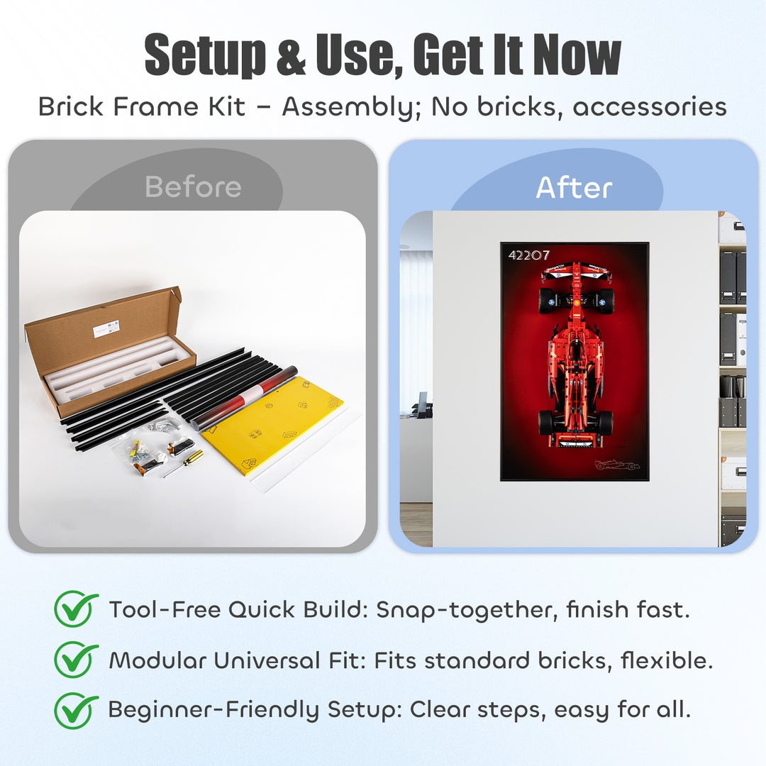 Display Wall-Mount for LEGO Ferrari SF-24 F1 Car 42207