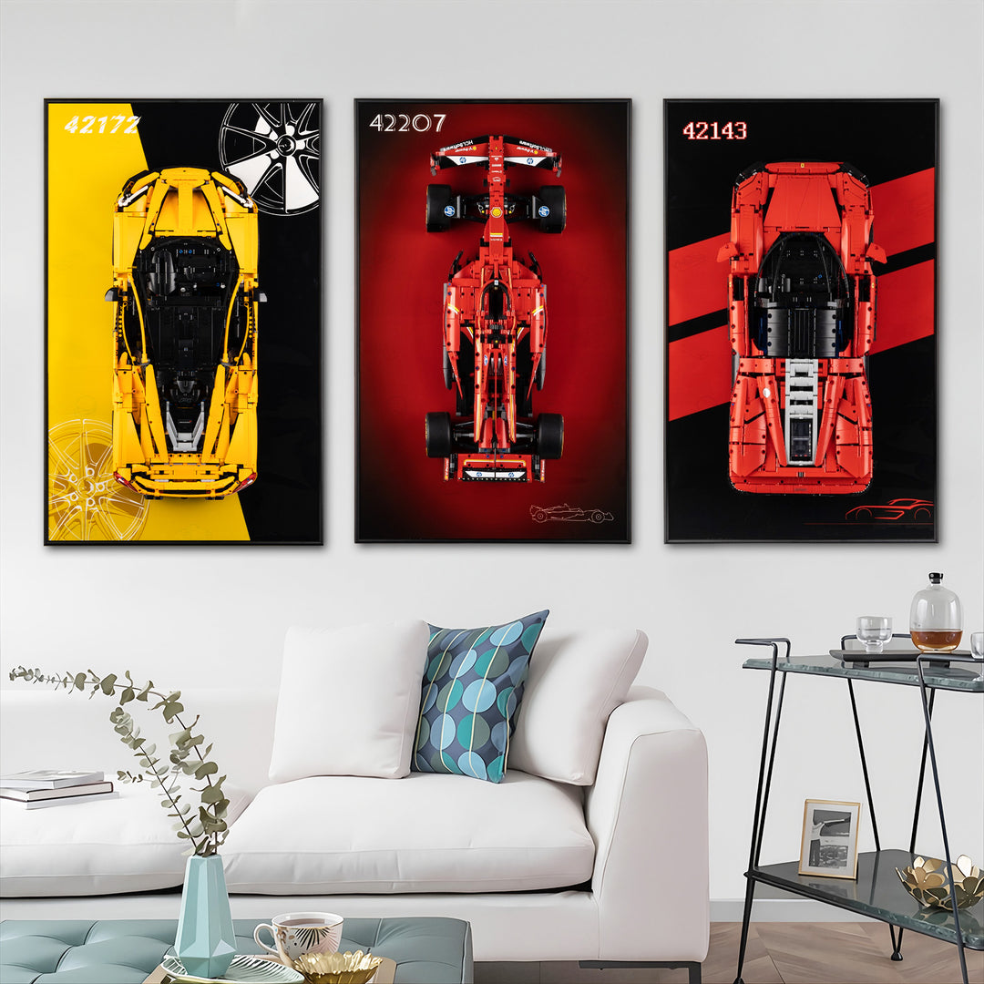 Display Wall-Mount for LEGO Ferrari SF-24 F1 Car 42207