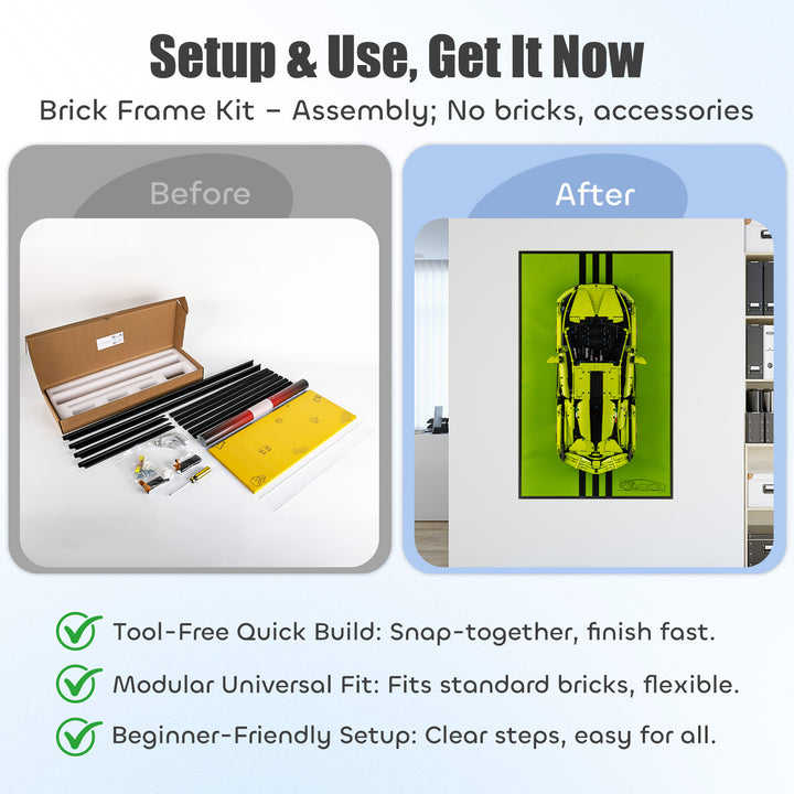 Display Wall-Mount for LEGO Lamborghini Sián FKP 37 42115