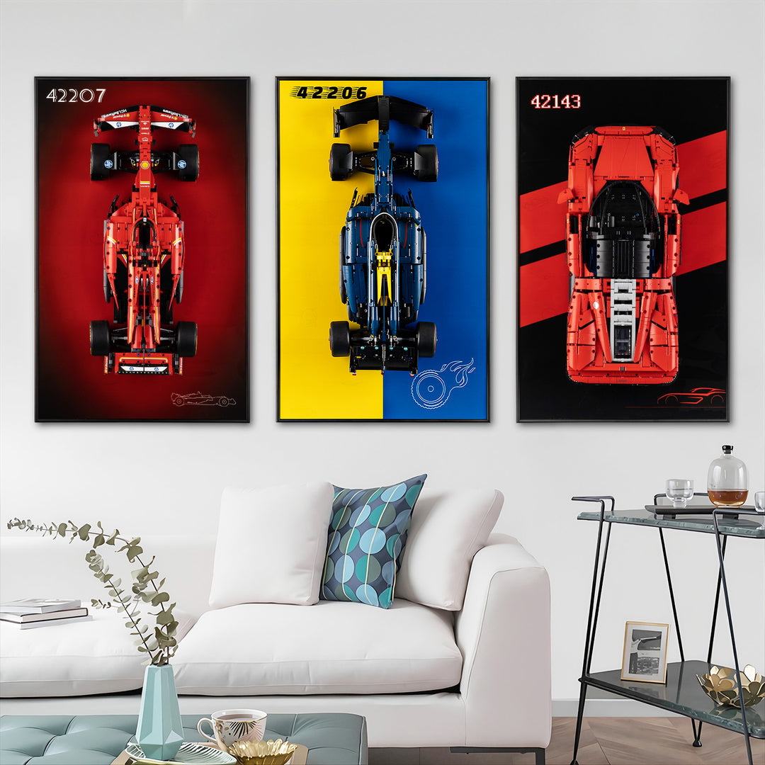 Display Wall-Mount for LEGO Oracle Red Bull Racing RB20 F1 Car 42206