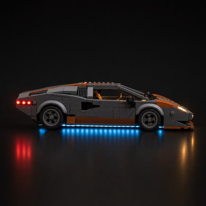 Side profile with full-length ice-blue underglow