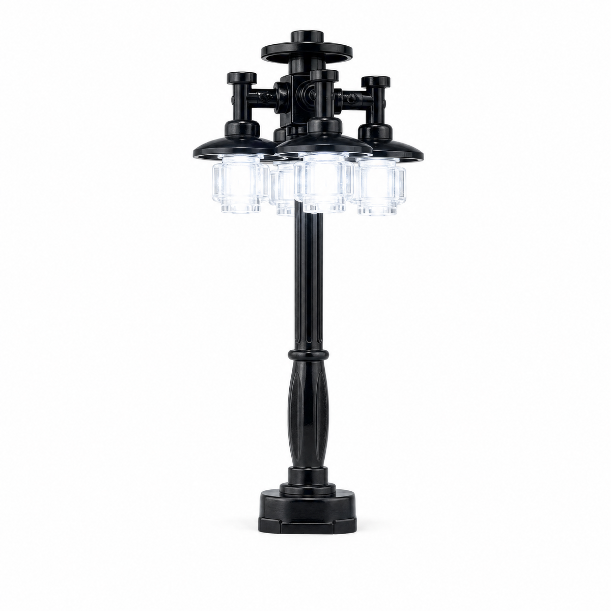 Black LED lamp post for LEGO