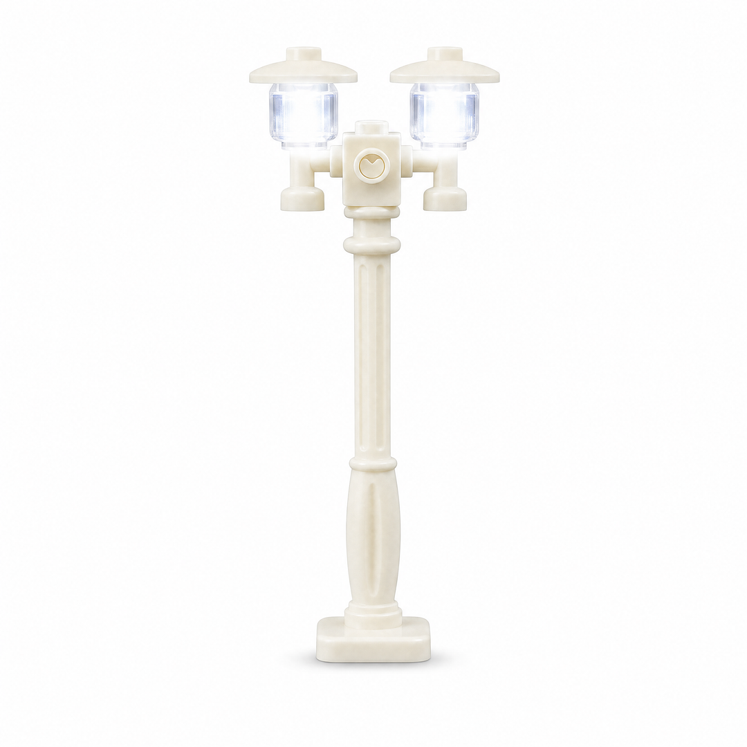 Double LED lamp post for LEGO