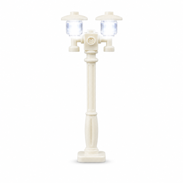 Double LED lamp post for LEGO