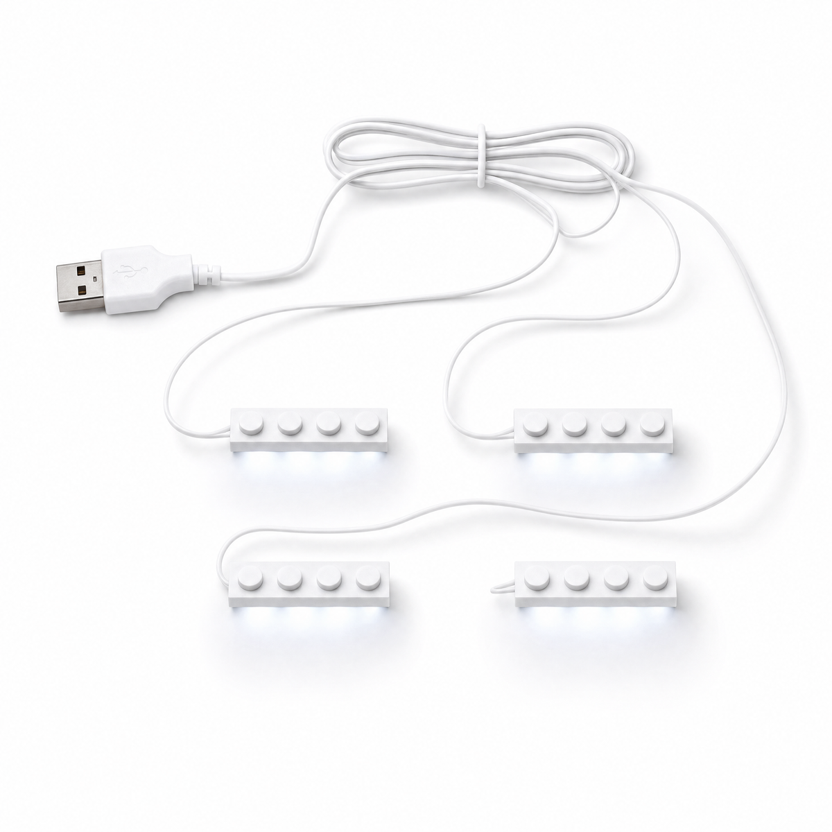 White 4 in 1 USB LED Light Kit