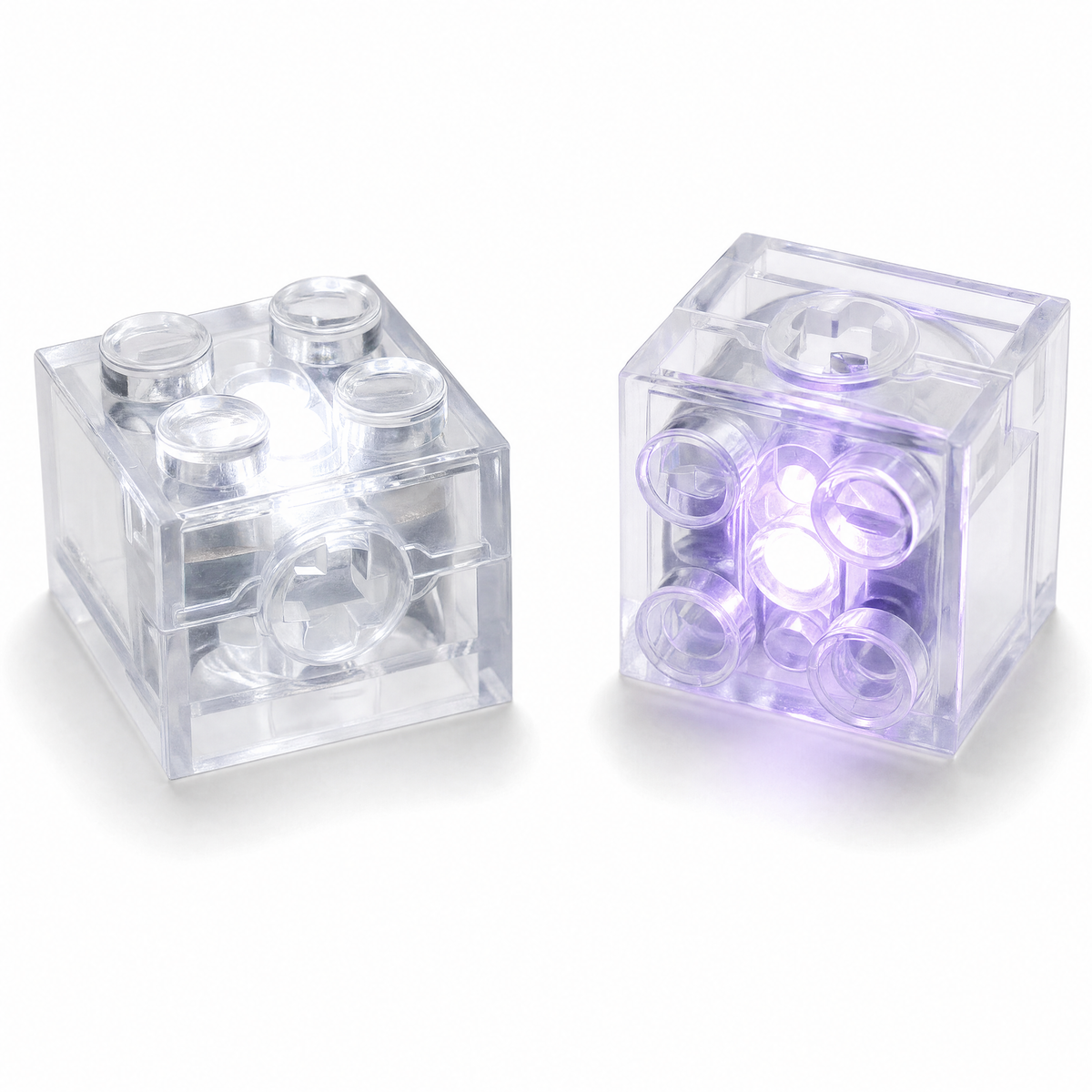 LED Light Bricks lit close-up