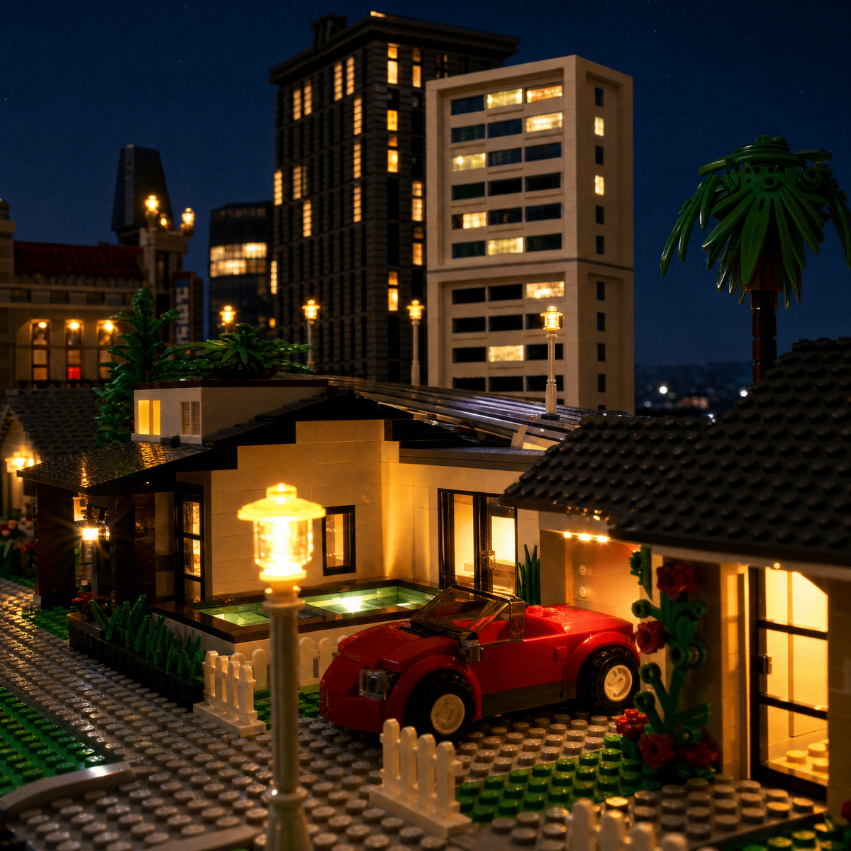 Lights for your own LEGO creations city diorama