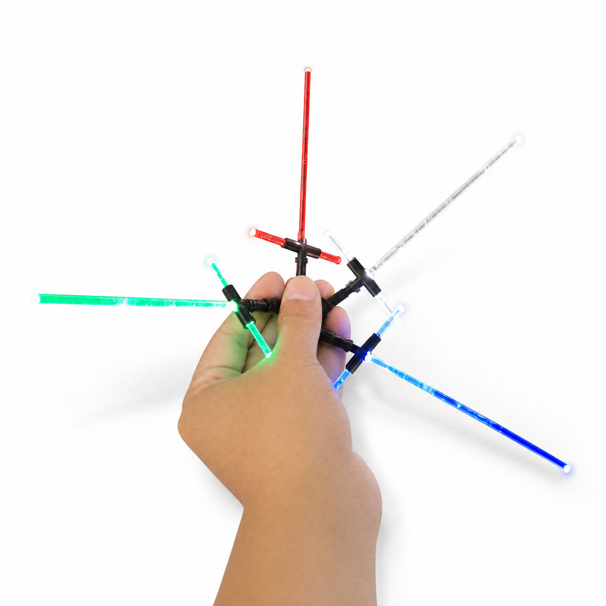 LED crossguard sabers in multiple colors for LEGO