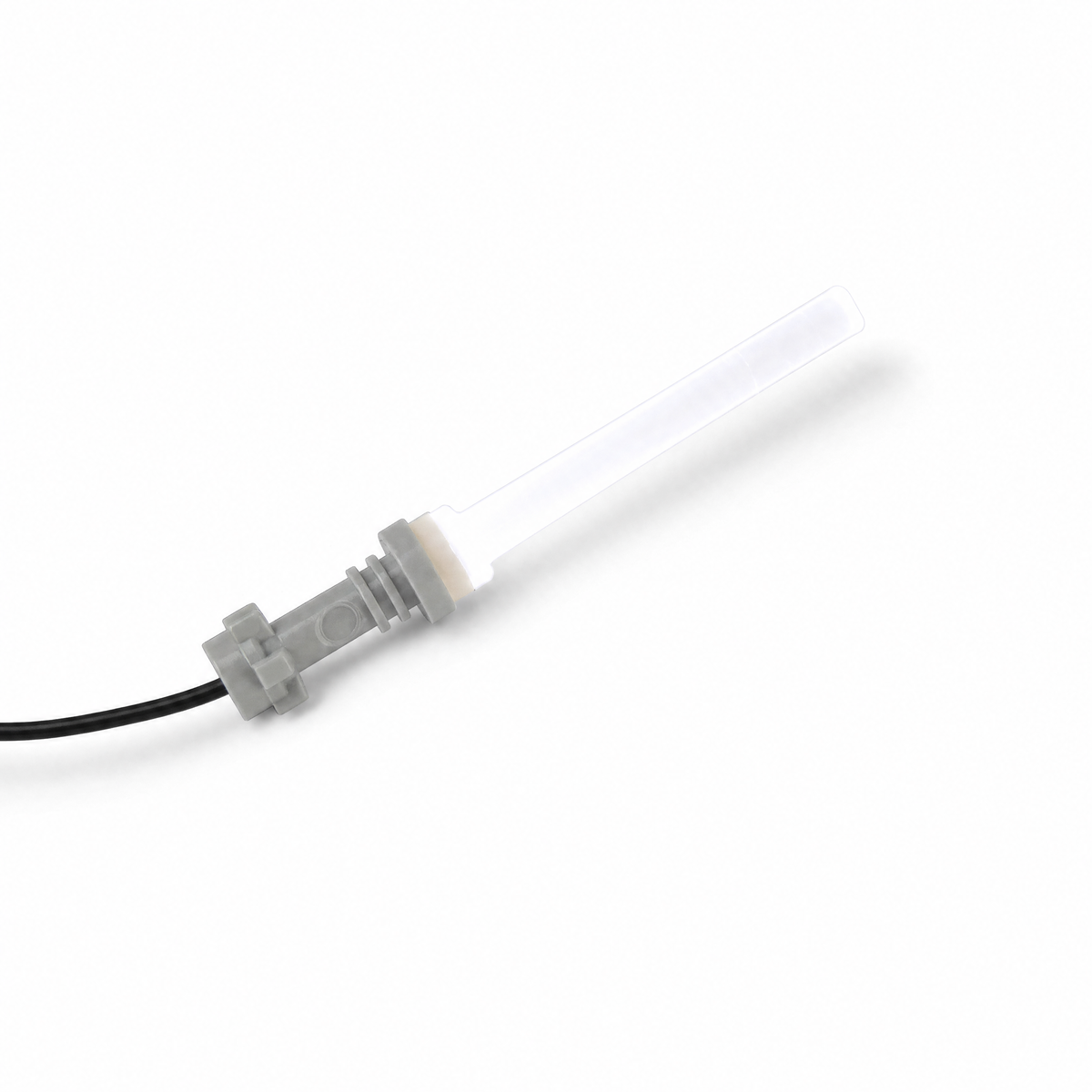 White LED lightsaber for LEGO minifigure