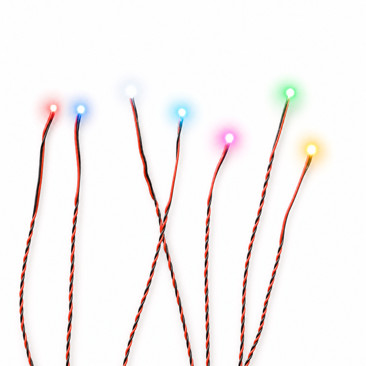 Bit Lights LEDs lit in colors on white background