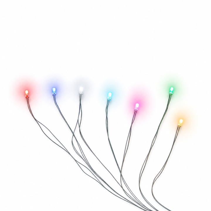 Bit Lights for LEGO® glowing in multiple colors on white