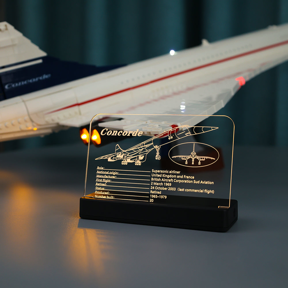 LED Nameplate for LEGO® Concorde 10318