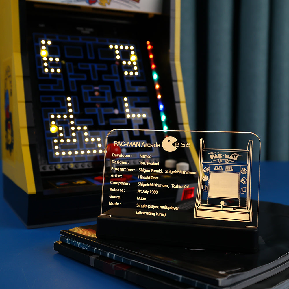 led nameplate for lego pac man arcade