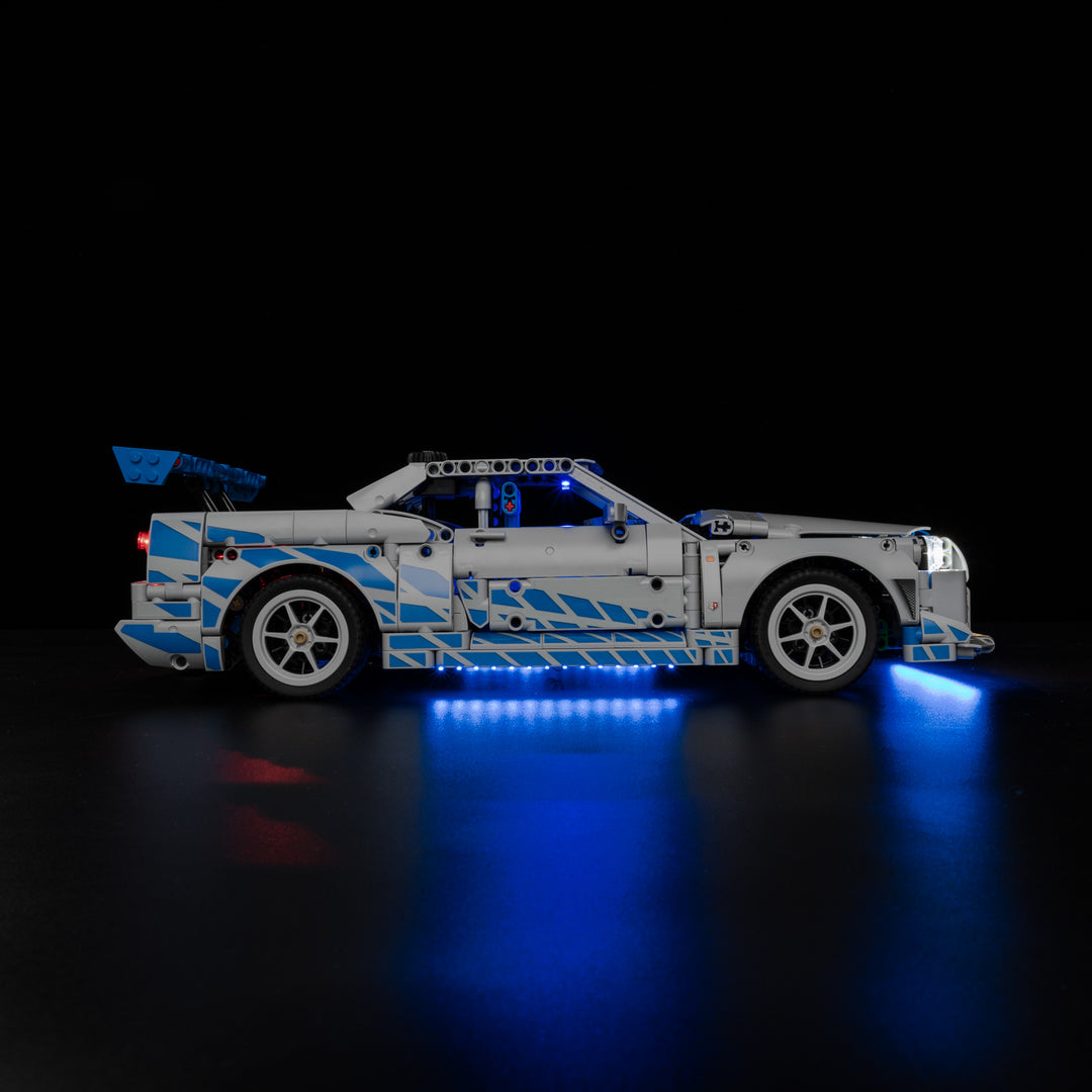 LEGO 2 Fast 2 Furious Nissan Skyline GT-R (R34) Car 42210 Light Kit