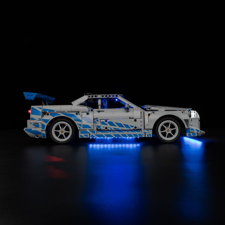 LEGO 2 Fast 2 Furious Nissan Skyline GT-R (R34) Car 42210 Light Kit