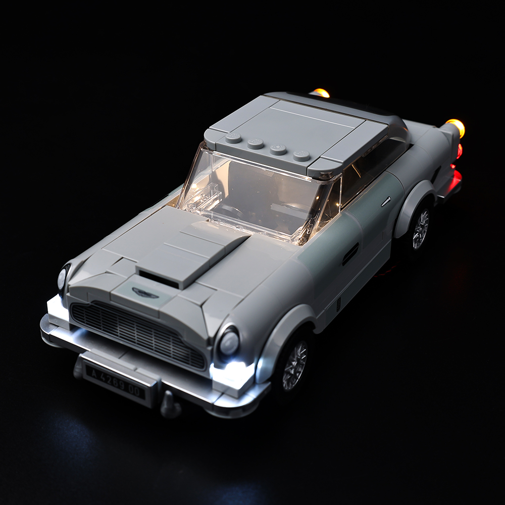 Light Kit for LEGO® 007 Aston Martin DB5 76911 - elevated front quarter view