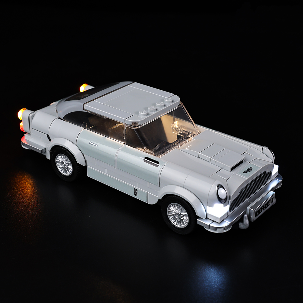 Light Kit for LEGO® 007 Aston Martin DB5 76911 - elevated front quarter view