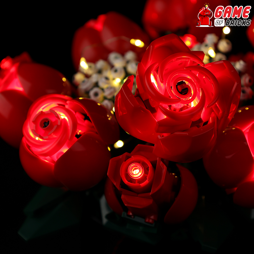 LEGO Icons Bouquet of Roses Build and Display Set for Valentines Day 10328