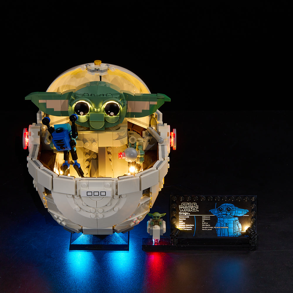 LED Light Kit for Grogu with Hover Pram - Compatible with LEGO