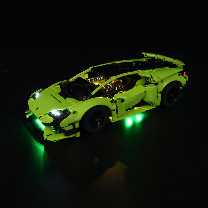 LEGO car lights for Lamborghini Huracán Tecnica