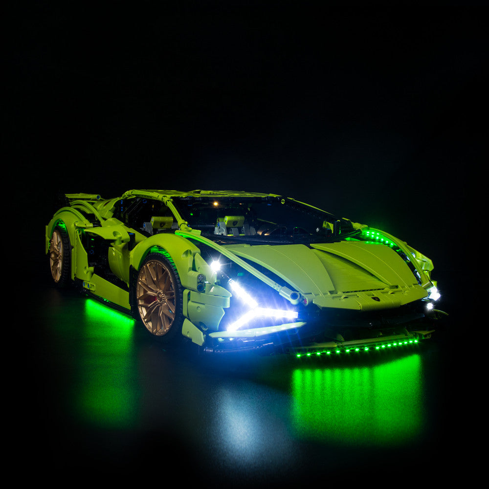 Light up 2025 lego car