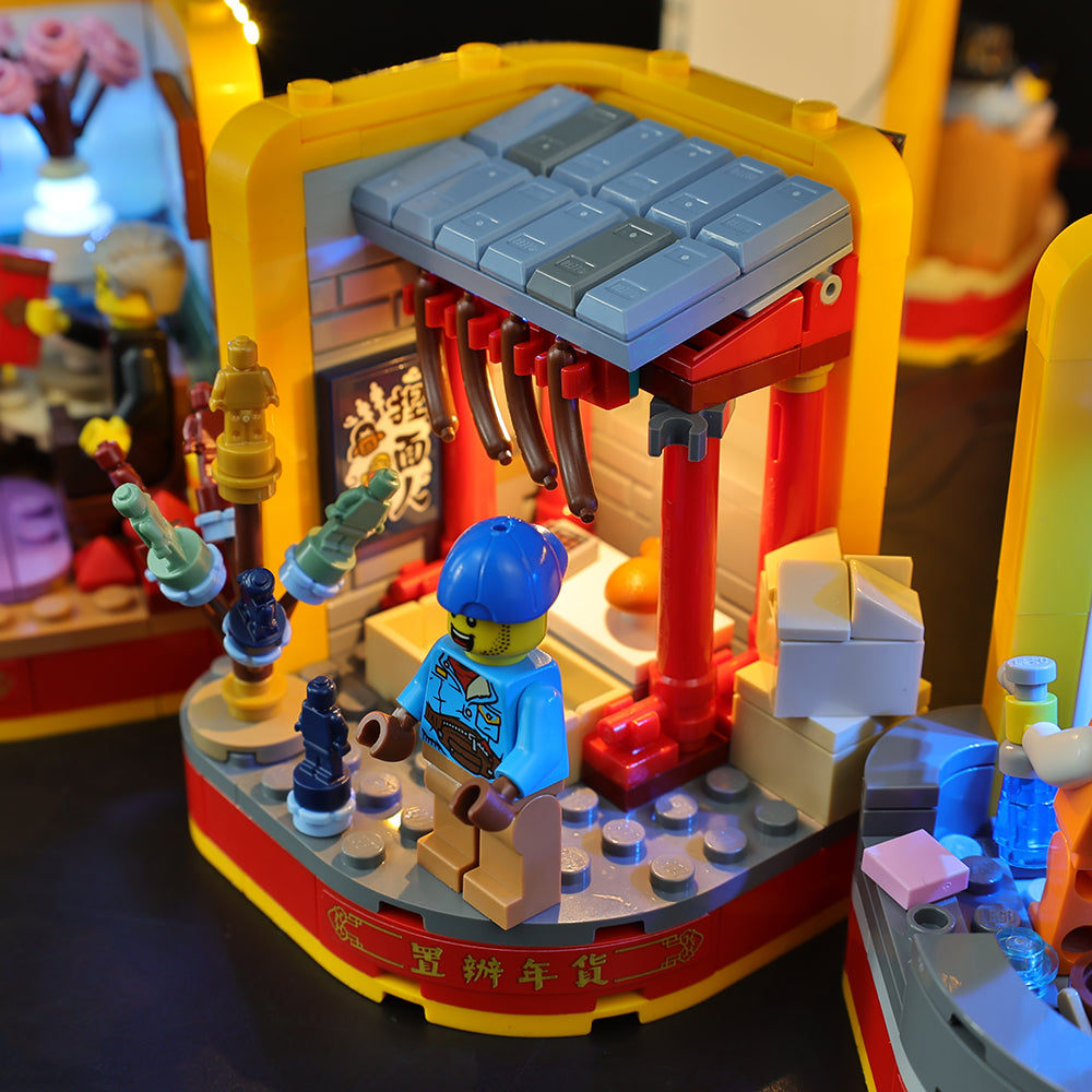 LEGO® Lunar New Year Traditions 80108 light kit, illuminated gallery view 13