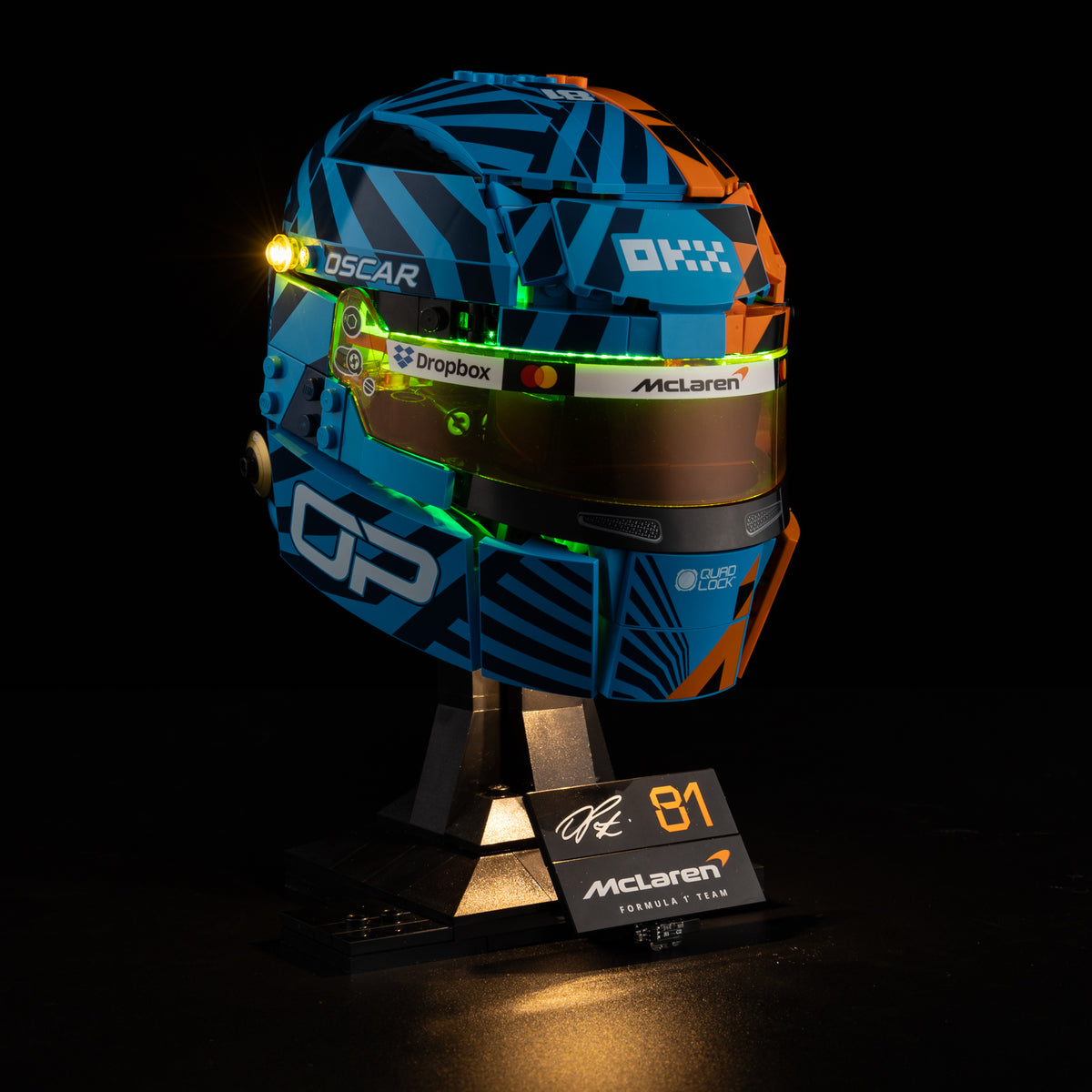 LEGO® McLaren Mastercard F1® Team Oscar Piastri Helmet 43017 Light Kit