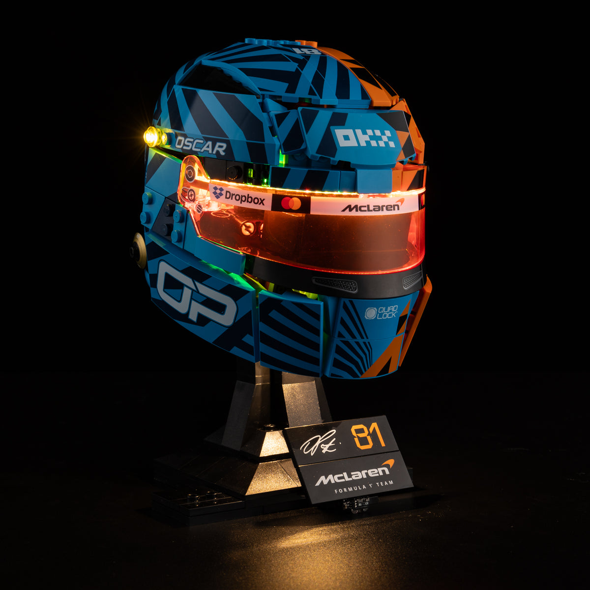 LEGO® McLaren Mastercard F1® Team Oscar Piastri Helmet 43017 Light Kit
