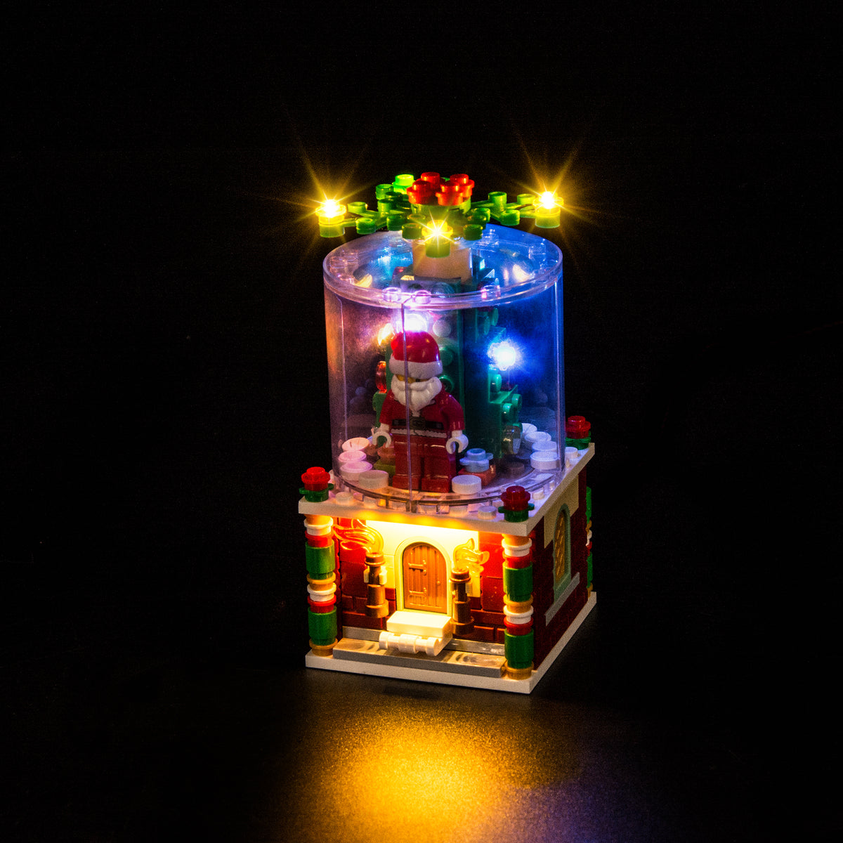 Light Kit for LEGO® Snowglobe 40223 - snowglobe, angled view
