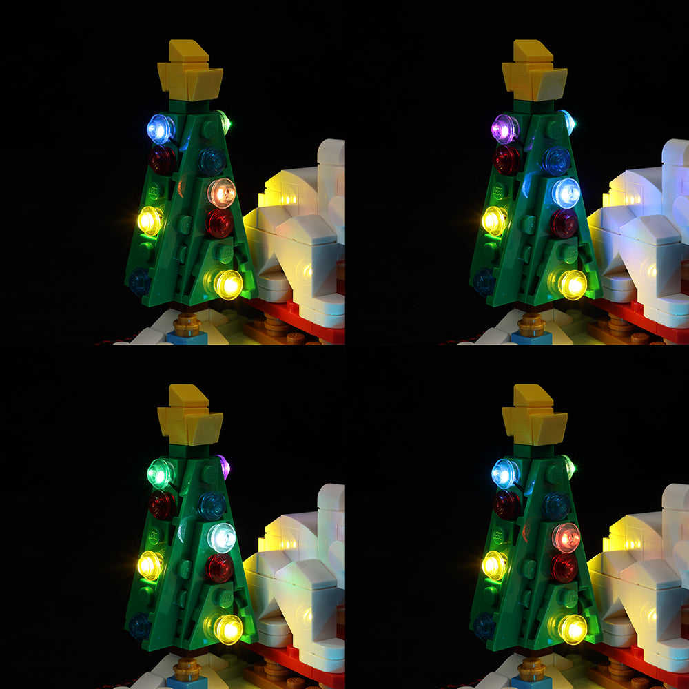 LEGO® Wintertime Polar Bears 40571 light kit, illuminated gallery view 8