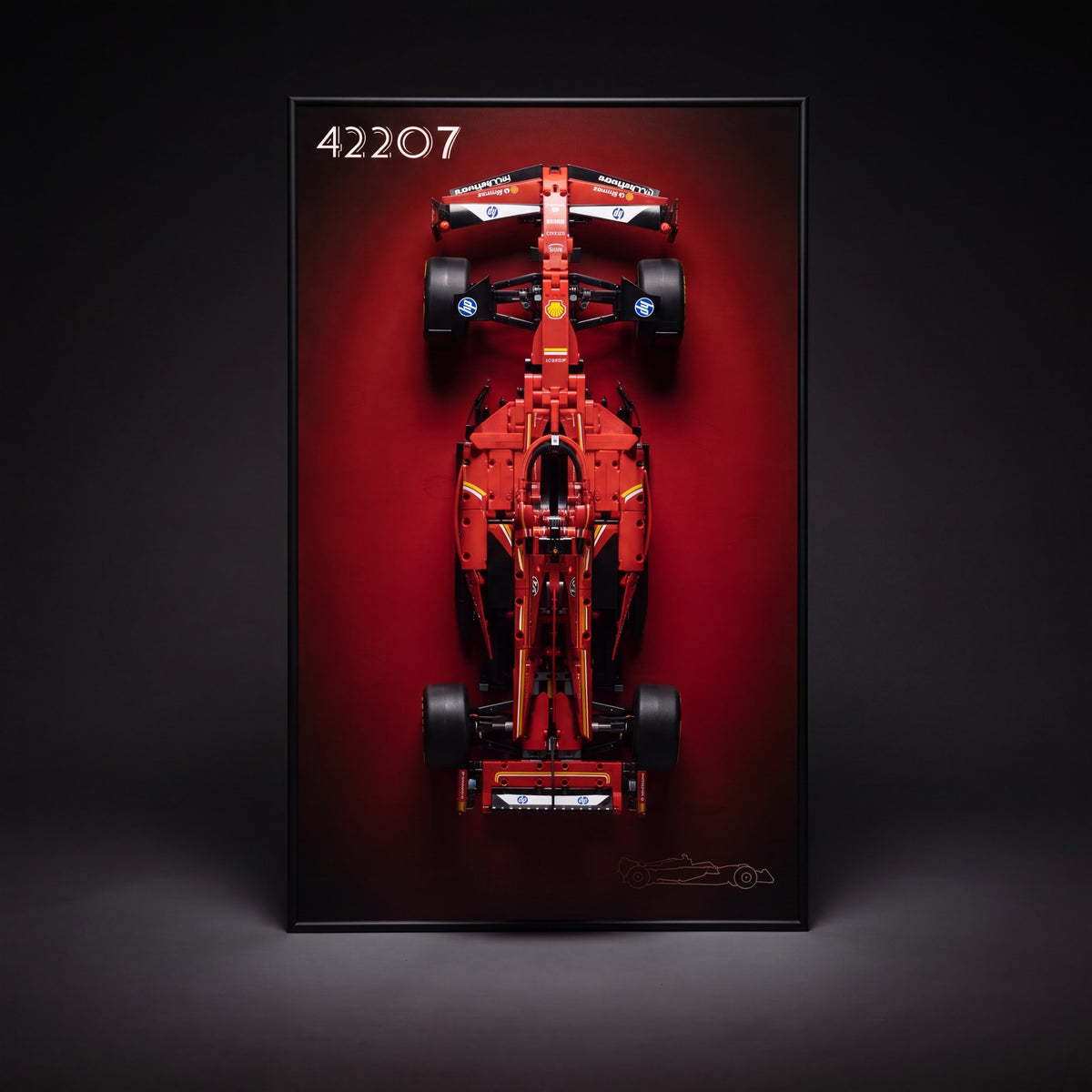 LEGO Ferrari SF-24 42207 wall mount - low hero