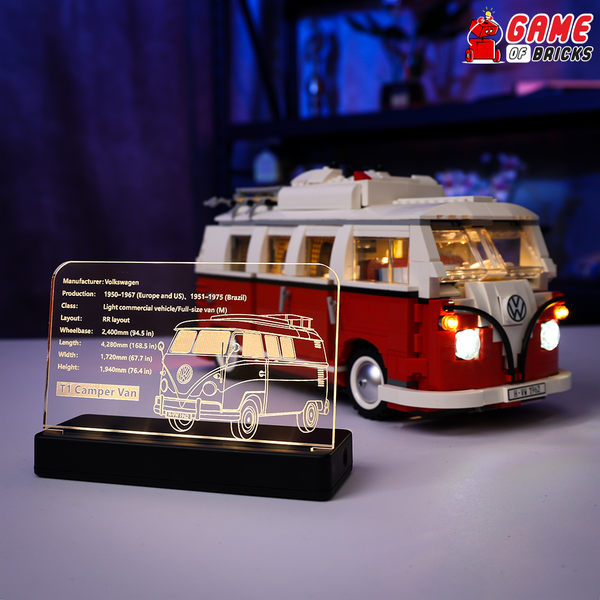 Lego 10220 Lego Volkswagen T5 LED Nameplate For LEGO Volkswagen T1