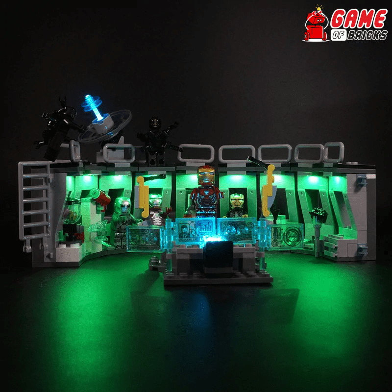 Lego marvel avengers iron man hall of armor lab set sale
